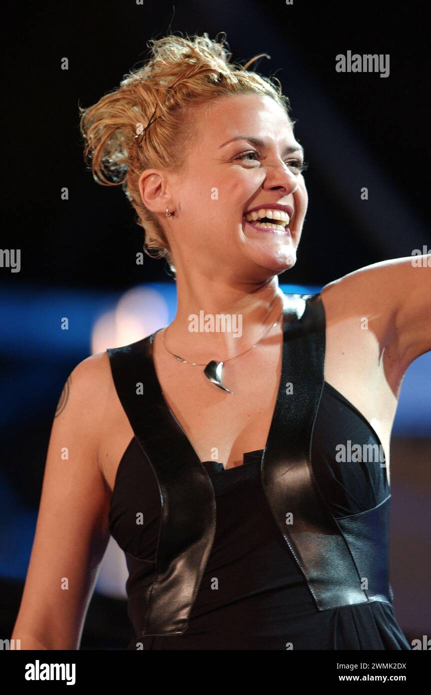 Milan Italy 29/05/2004: Irene Grandi, Italian singer, presenter of the ...