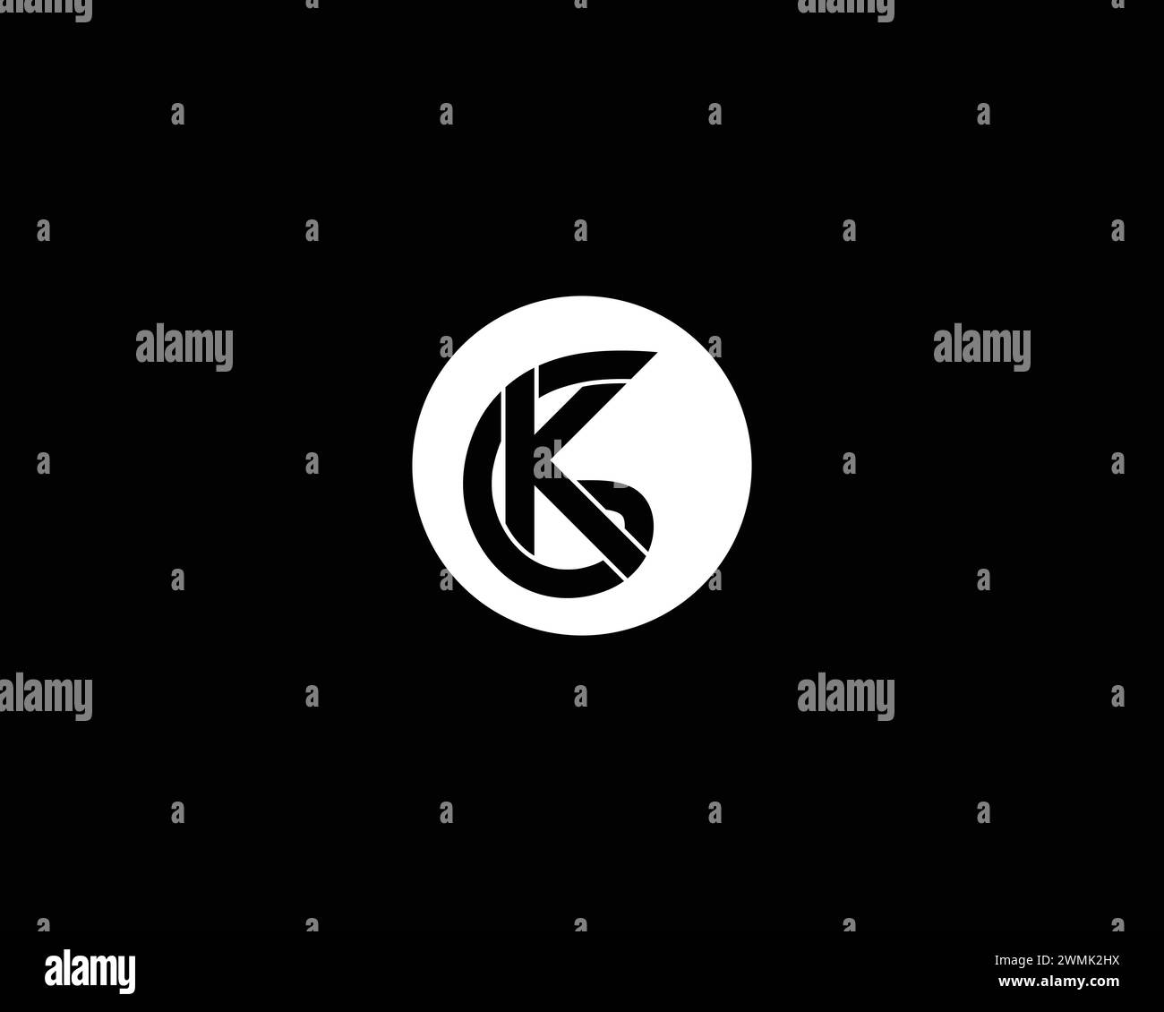 creative letter GK or KG logo design vector template Stock Vector