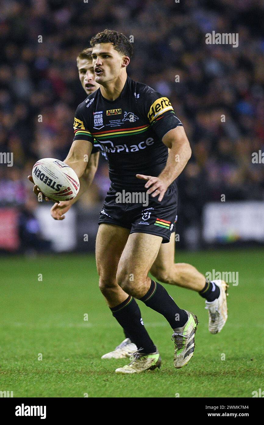 Wigan, England 24th February 2024 Nathan Cleary of Penrith Panthers