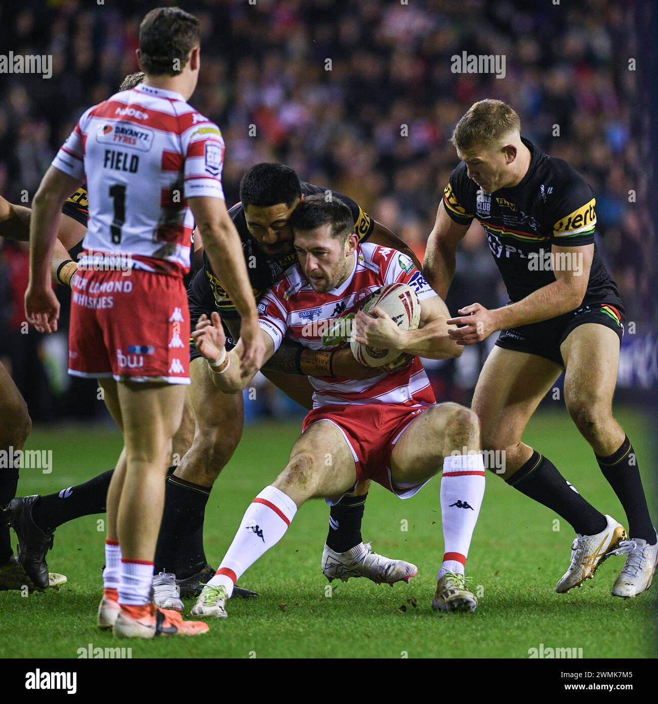 Wigan, England 24th February 2024 Jake Wardle of Wigan Warriors