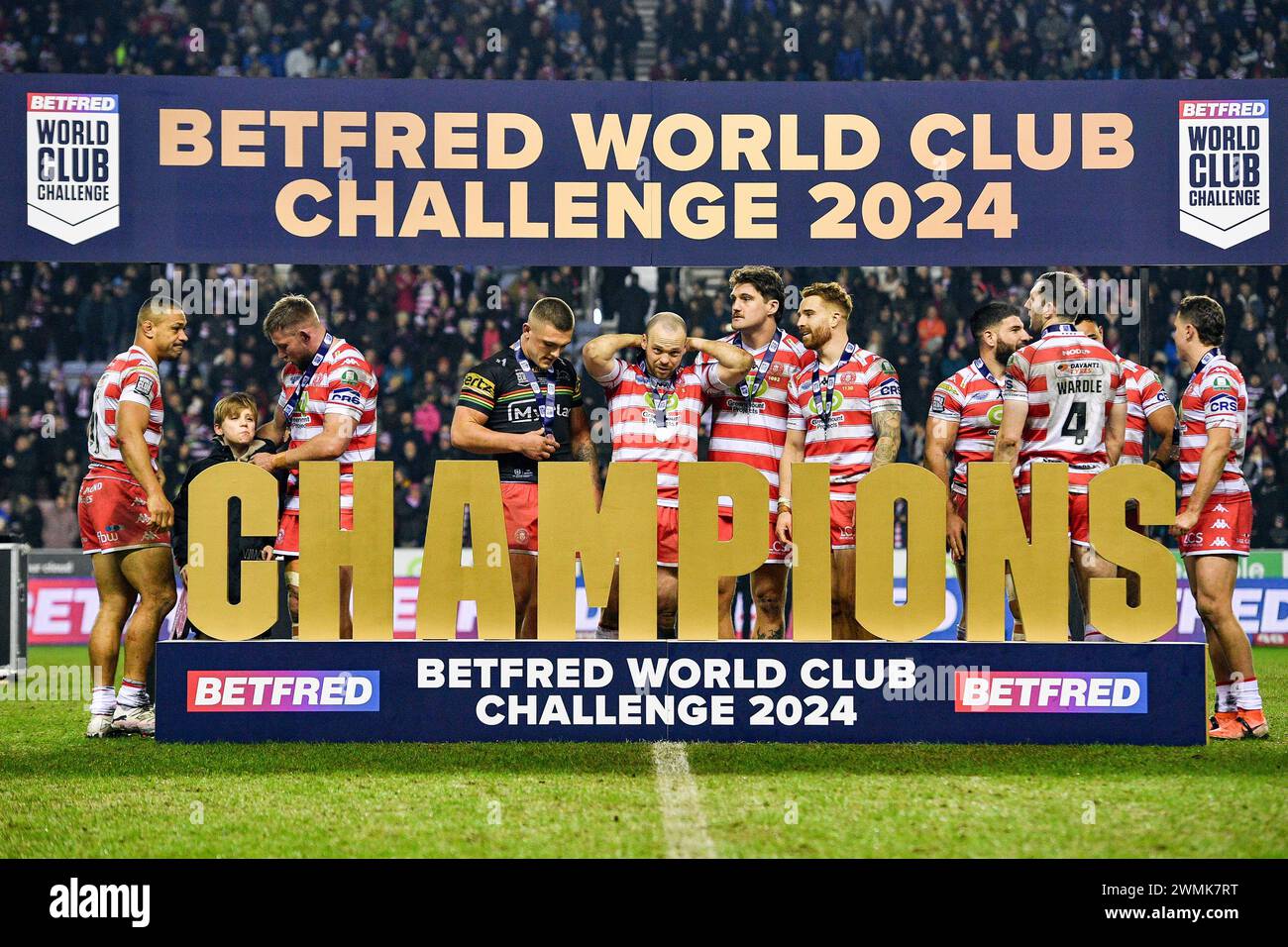 Wigan England 24th February 2024 Champions Rugby League Betfred   Wigan England 24th February 2024 Champions Rugby League Betfred World Club Challenge Wigan Warriors Vs Penrith Panthers At Dw Stadium Wigan Uk Dean Williams 2WMK7RT 