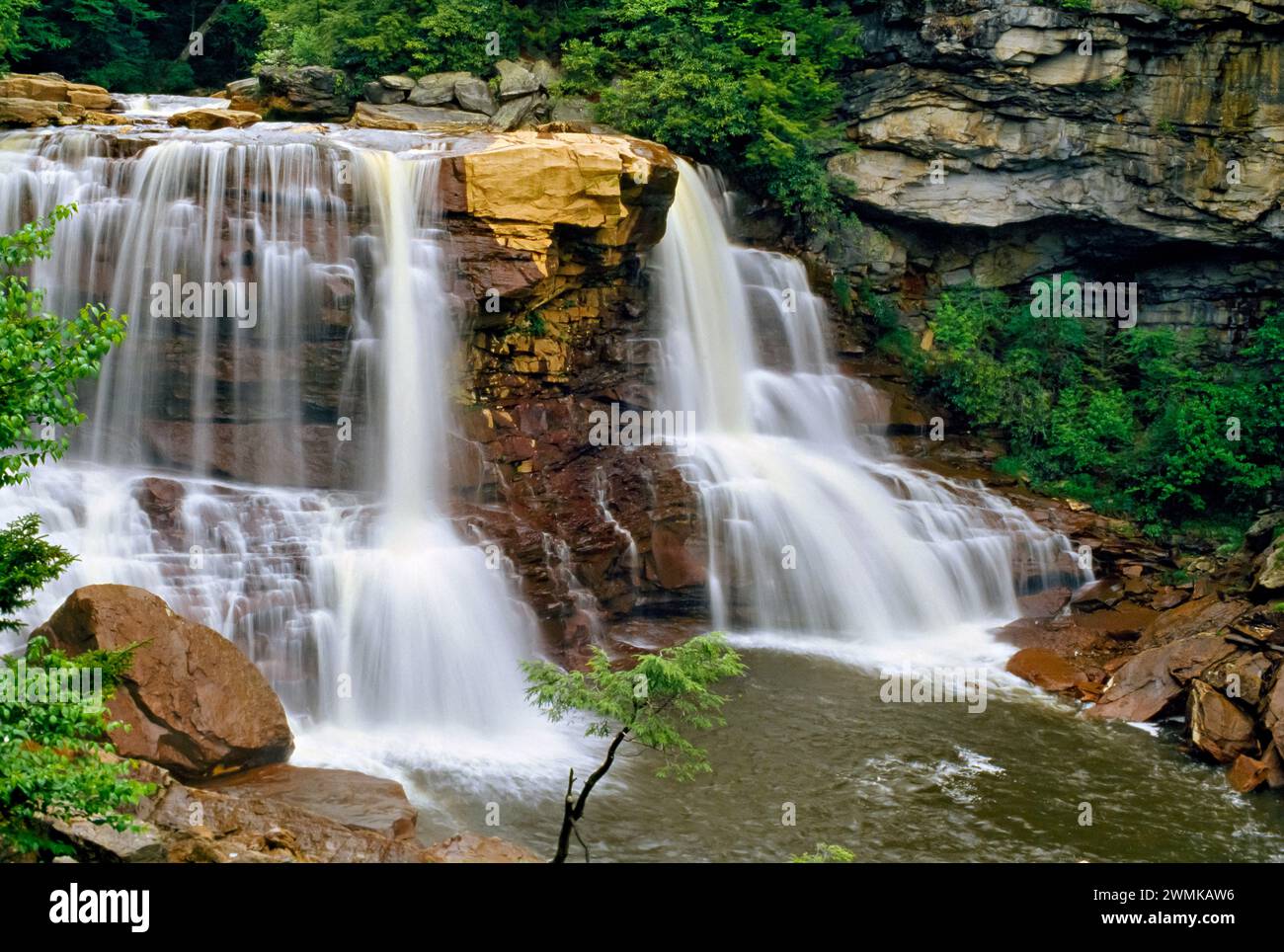 Picturesque waterfall scene Stock Photo