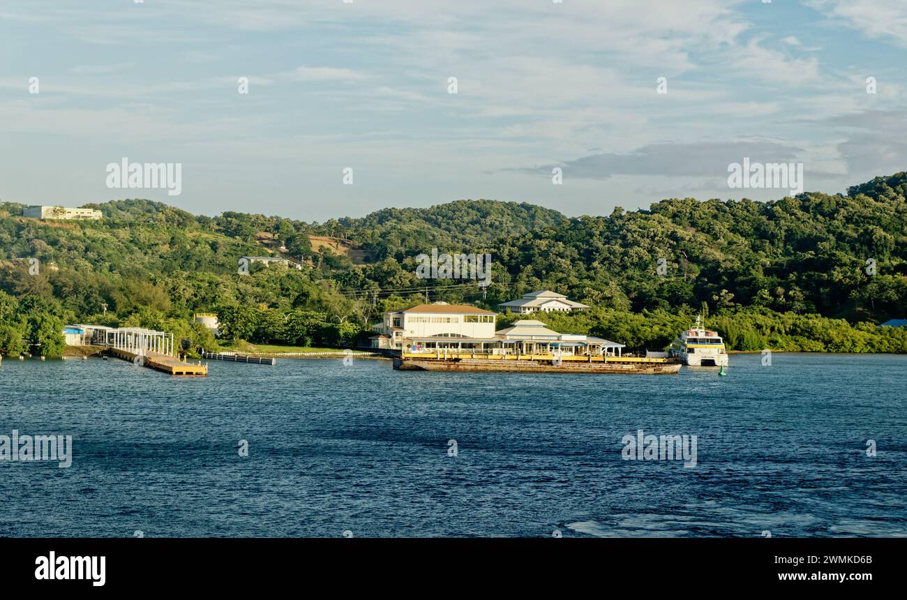 Port Roatan Pais ROATAN, HONDURAS - January 23, 2024: The Port of Roatan is one of two ...