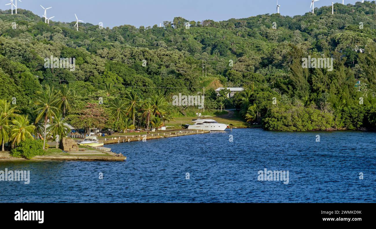 Port Roatan Pais ROATAN, HONDURAS - January 23, 2024: The Port of Roatan is one of two ...