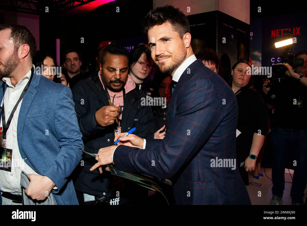 Robbie Amell arrives at the premiere of "Code 8: Part II" on Monday ...