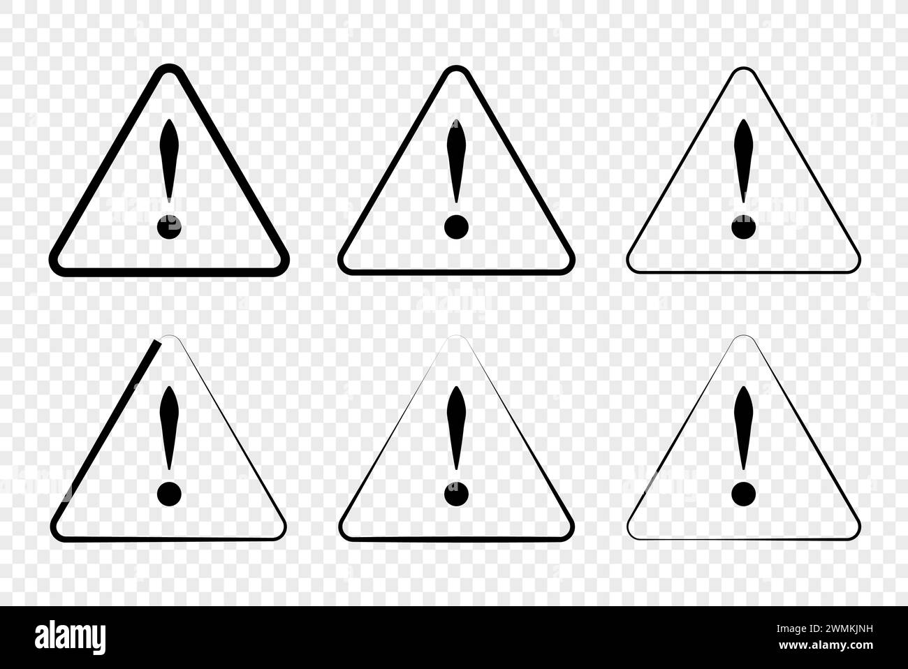 Danger warning signs, attention signs symbols, vector illustration. Stock Vector