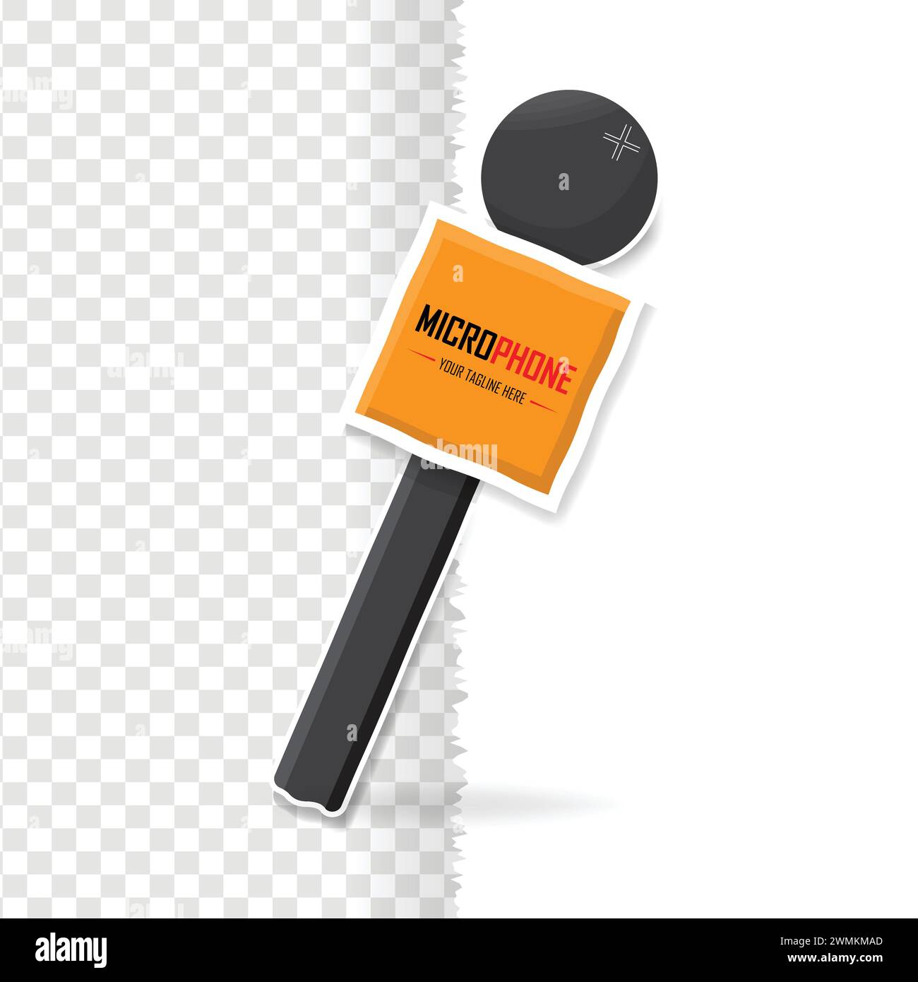 Hand drawn microphone icon vector illustration Stock Vector