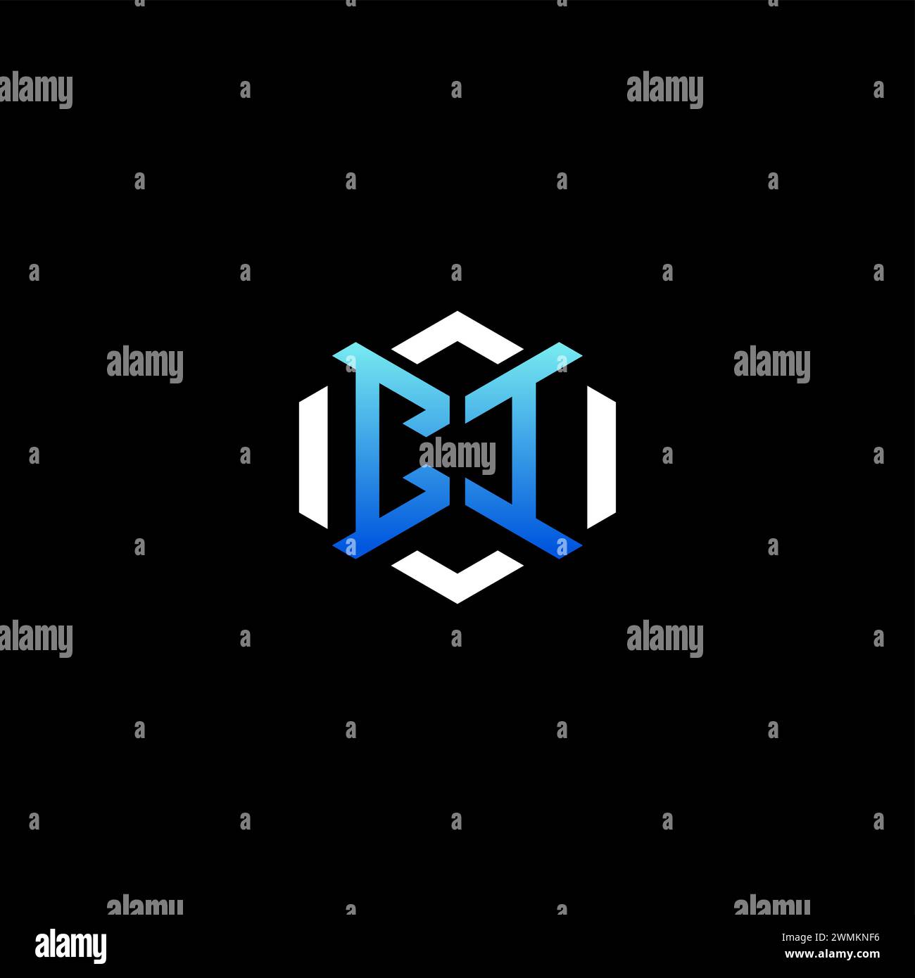 CI initial gaming concept ideas for esport team, twitch, streamer and gamer Stock Vector