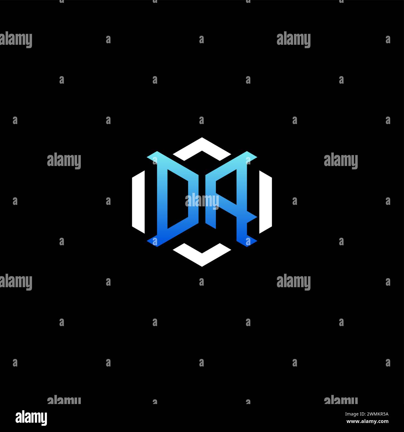 DA initial gaming concept ideas for esport team, twitch, streamer and gamer Stock Vector