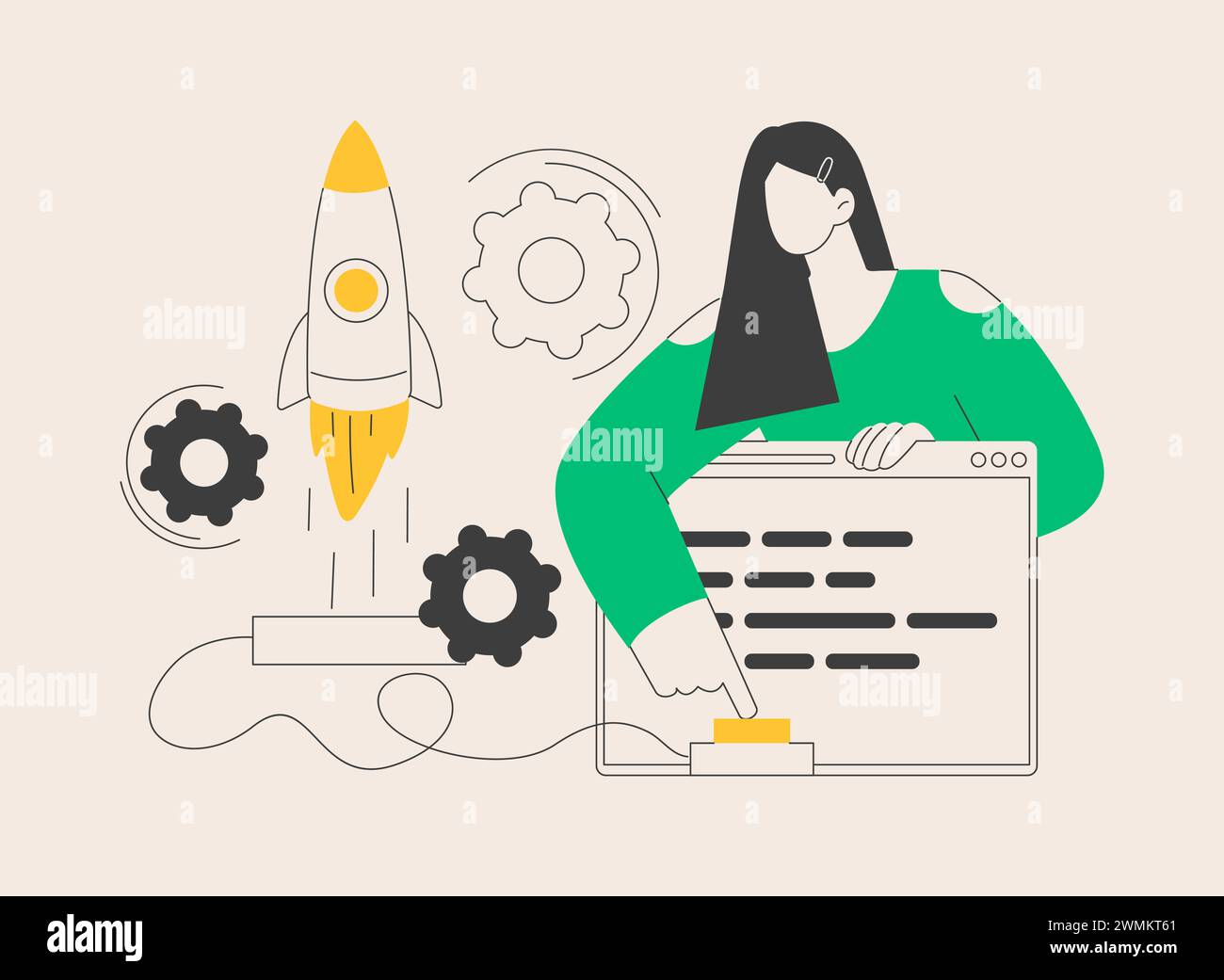 Visual Startup Image StartUp abstract concept vector illustration Stock Vector Image & Art ...