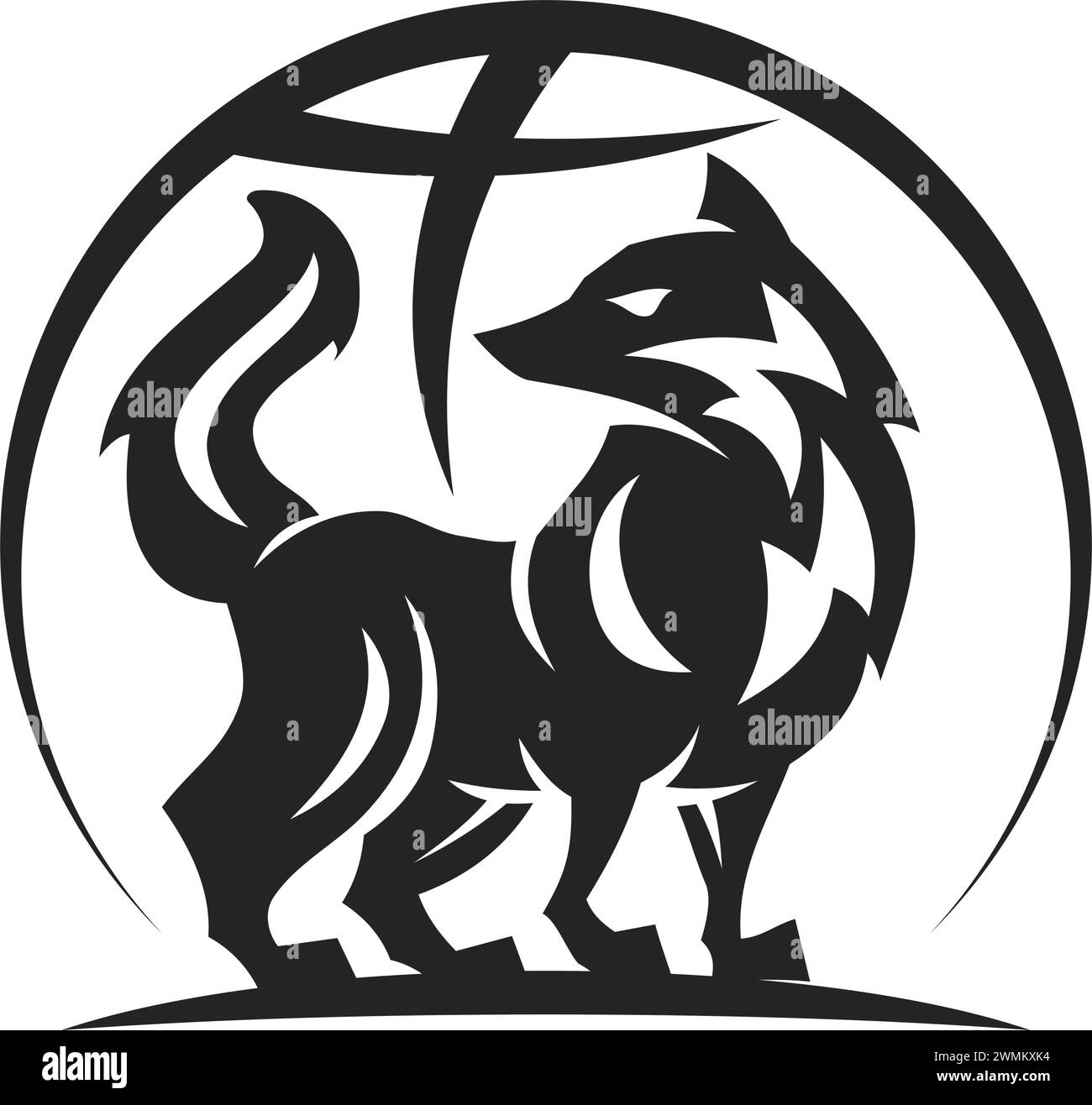 Wolf Logo template Isolated. Brand Identity. Icon Abstract Vector ...