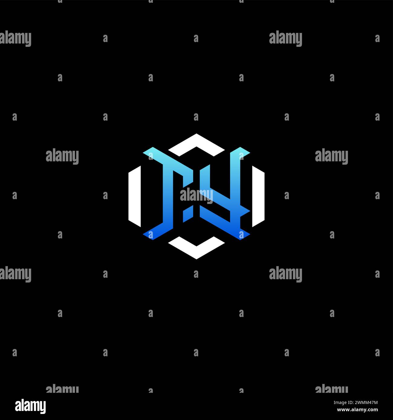 TY initial gaming concept ideas for esport team, twitch, streamer and gamer Stock Vector
