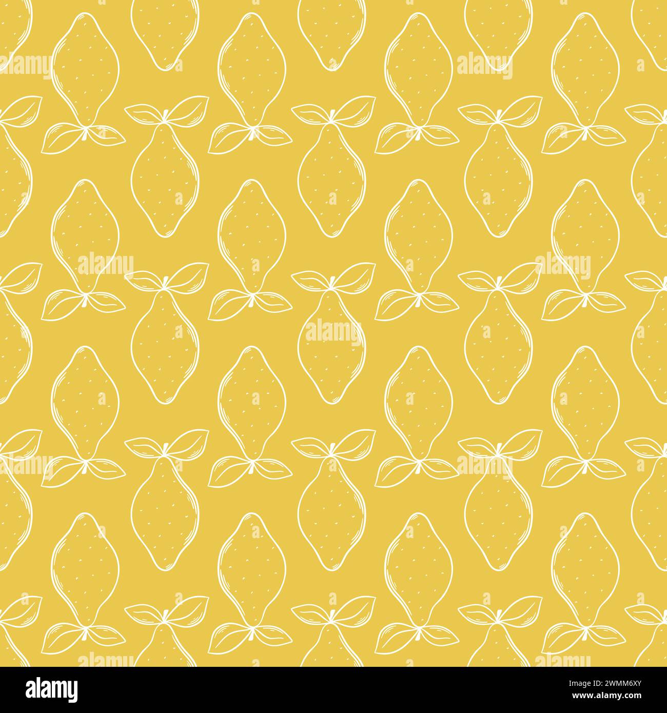Bright yellow background with hand engraved lemons Stock Vector Image ...