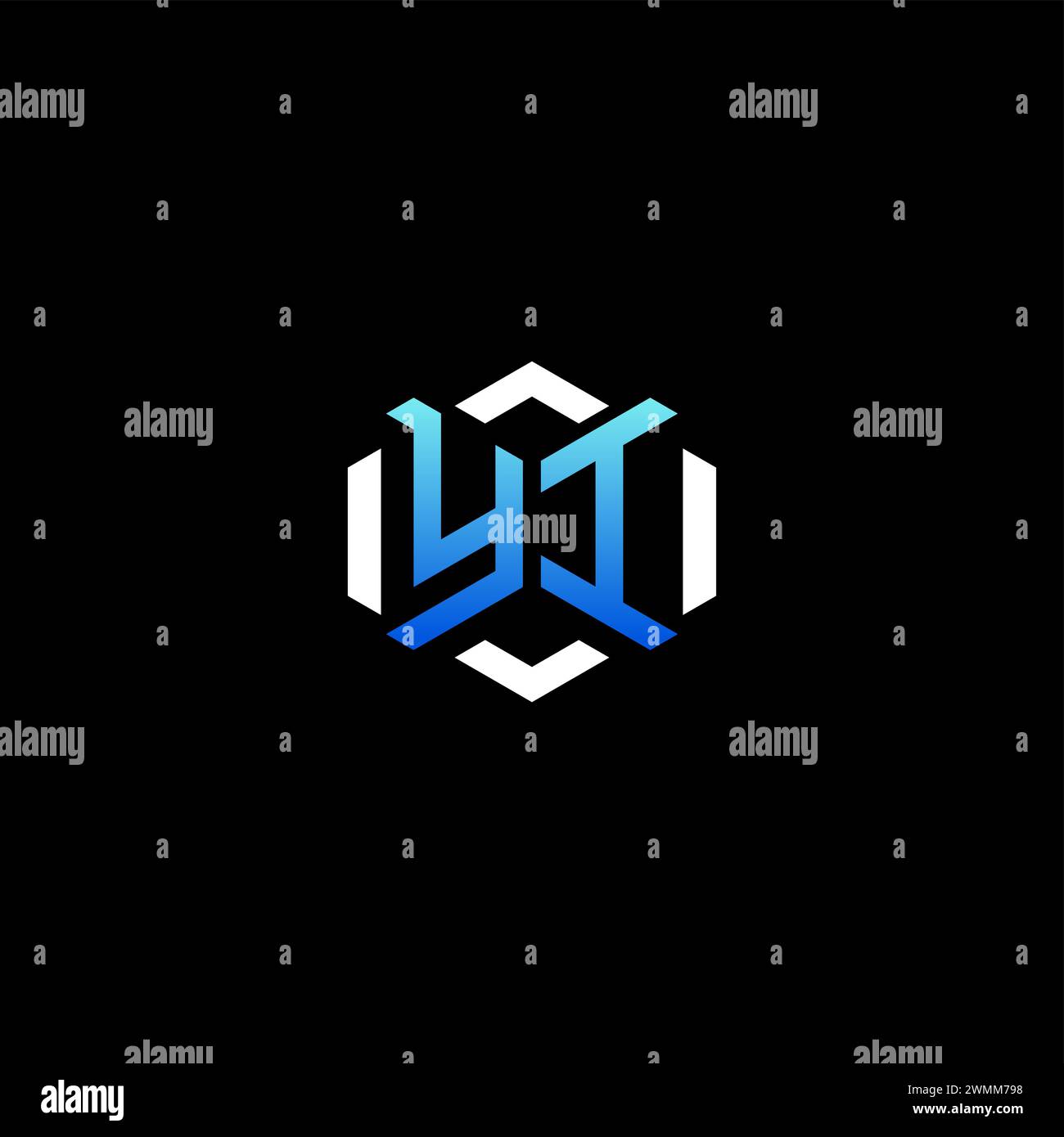 YI initial gaming concept ideas for esport team, twitch, streamer and gamer Stock Vector