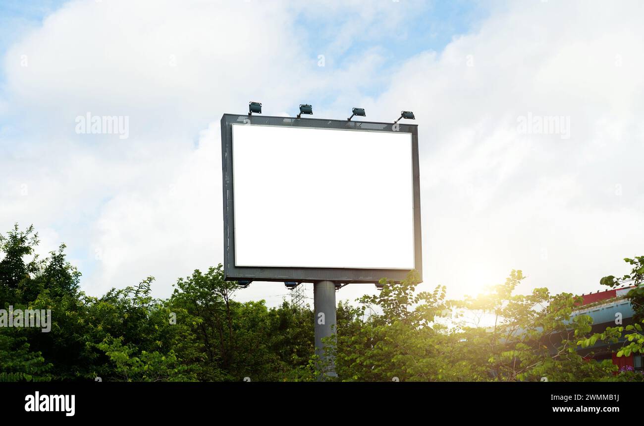 Blank outdoor billboard ready for new advertisement Stock Photo
