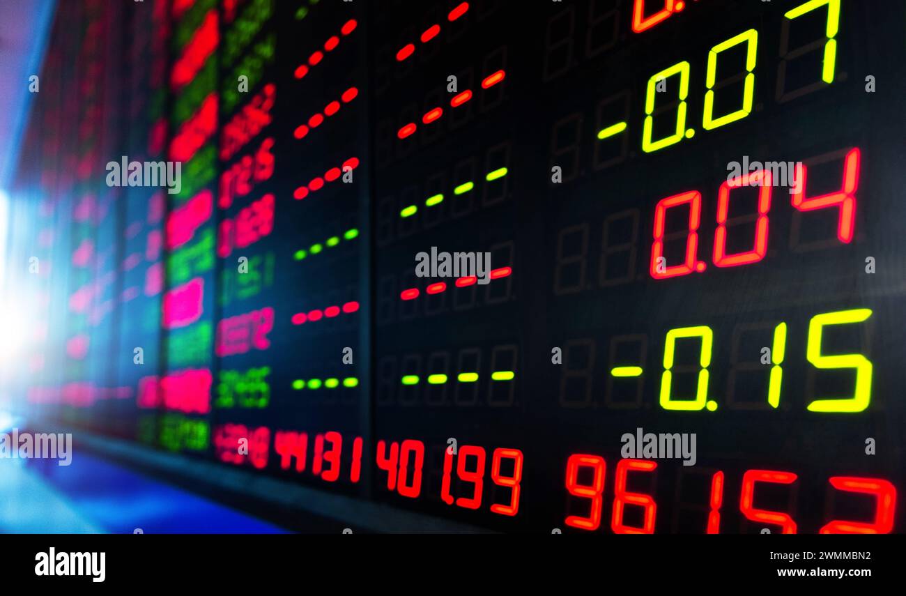 Stock market ticker board index hi-res stock photography and images - Alamy
