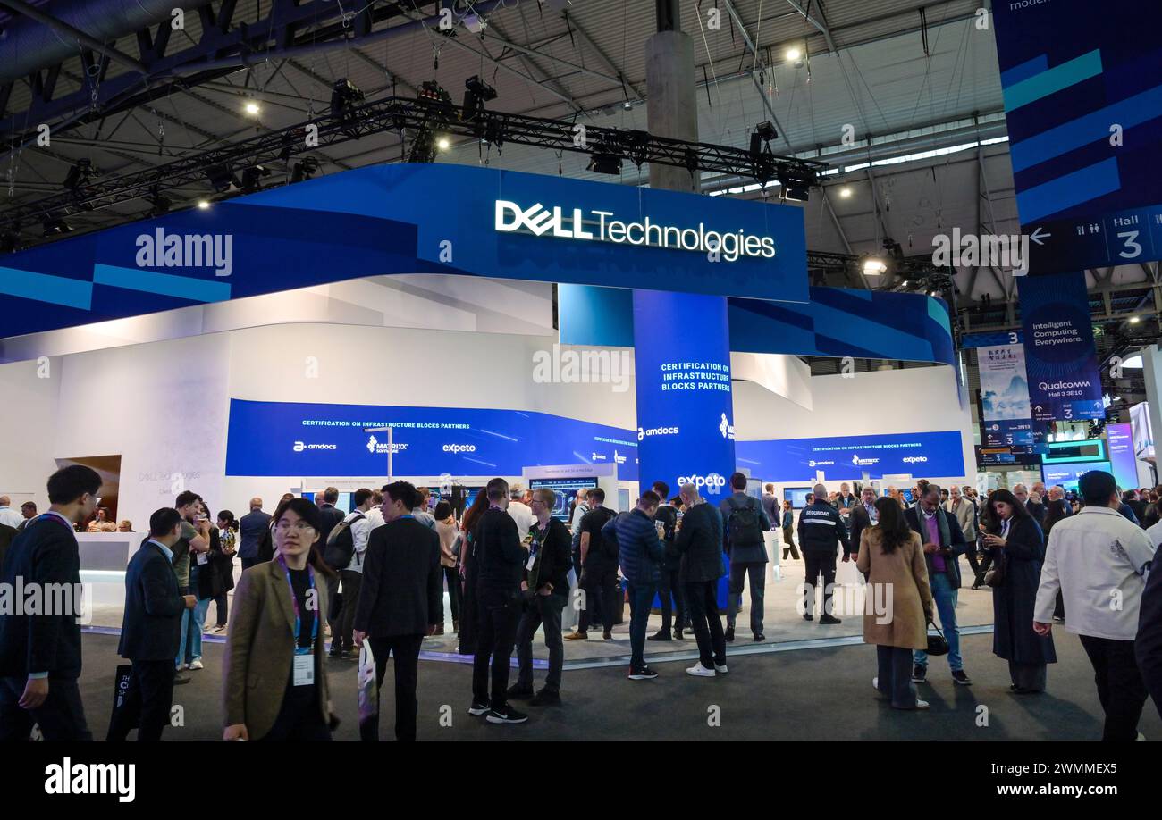 Dell Technologies, MWC Mobile World Congress, Barcelona, Spanien Stock Photo
