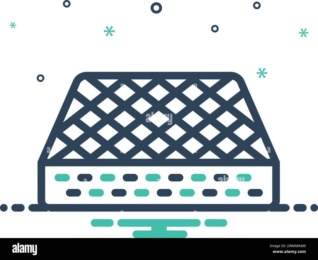 Icon for mattress,quilt Stock Vector