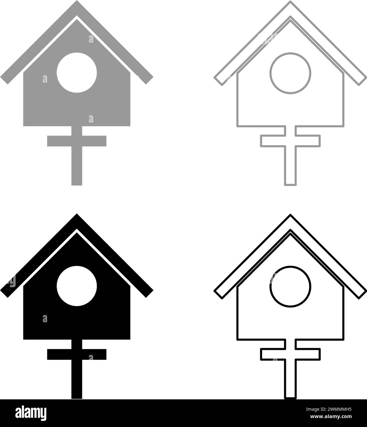 Black bird nest building Stock Vector Images - Alamy