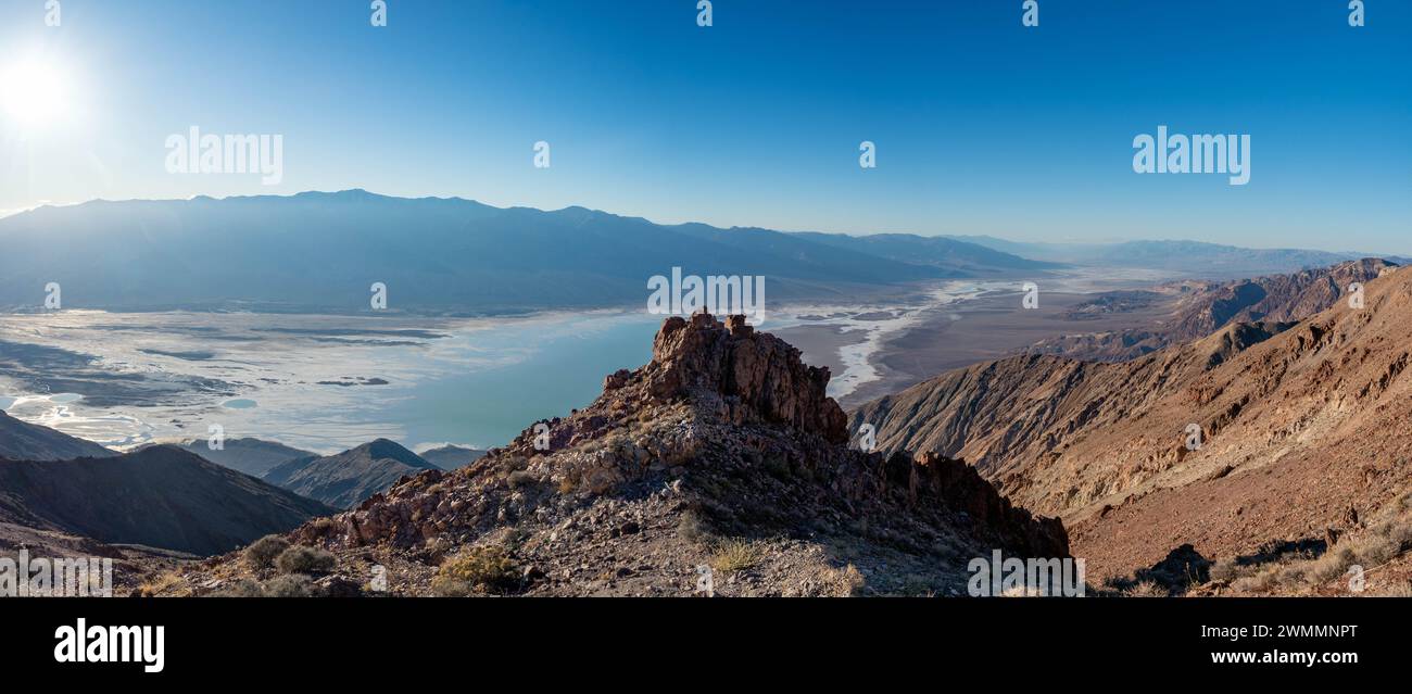 Panorama of Lake at Badwater Basin, Death Valley National Park from ...