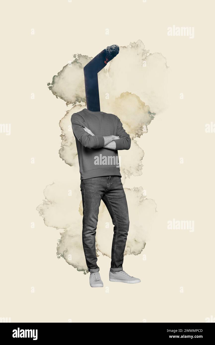 Man standing cigarette crossed arms hi-res stock photography and images