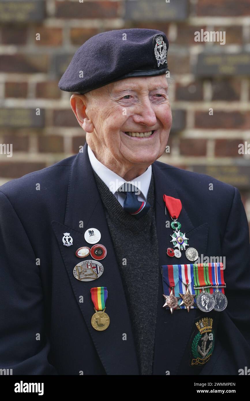 DDay veteran Stan Ford attends the launch of the UK's commemorations