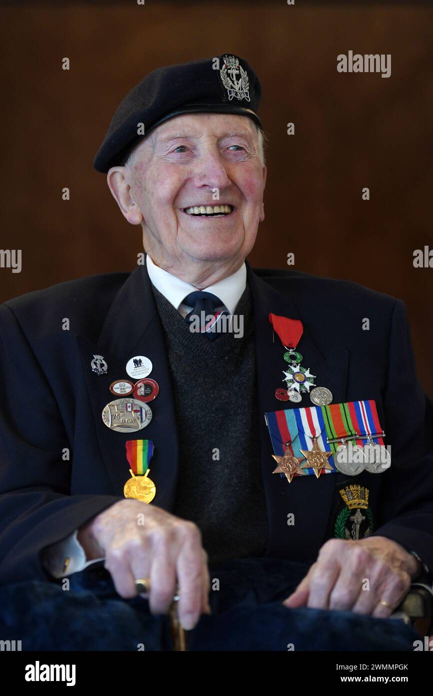 DDay veteran Stan Ford attends the launch of the UK's commemorations