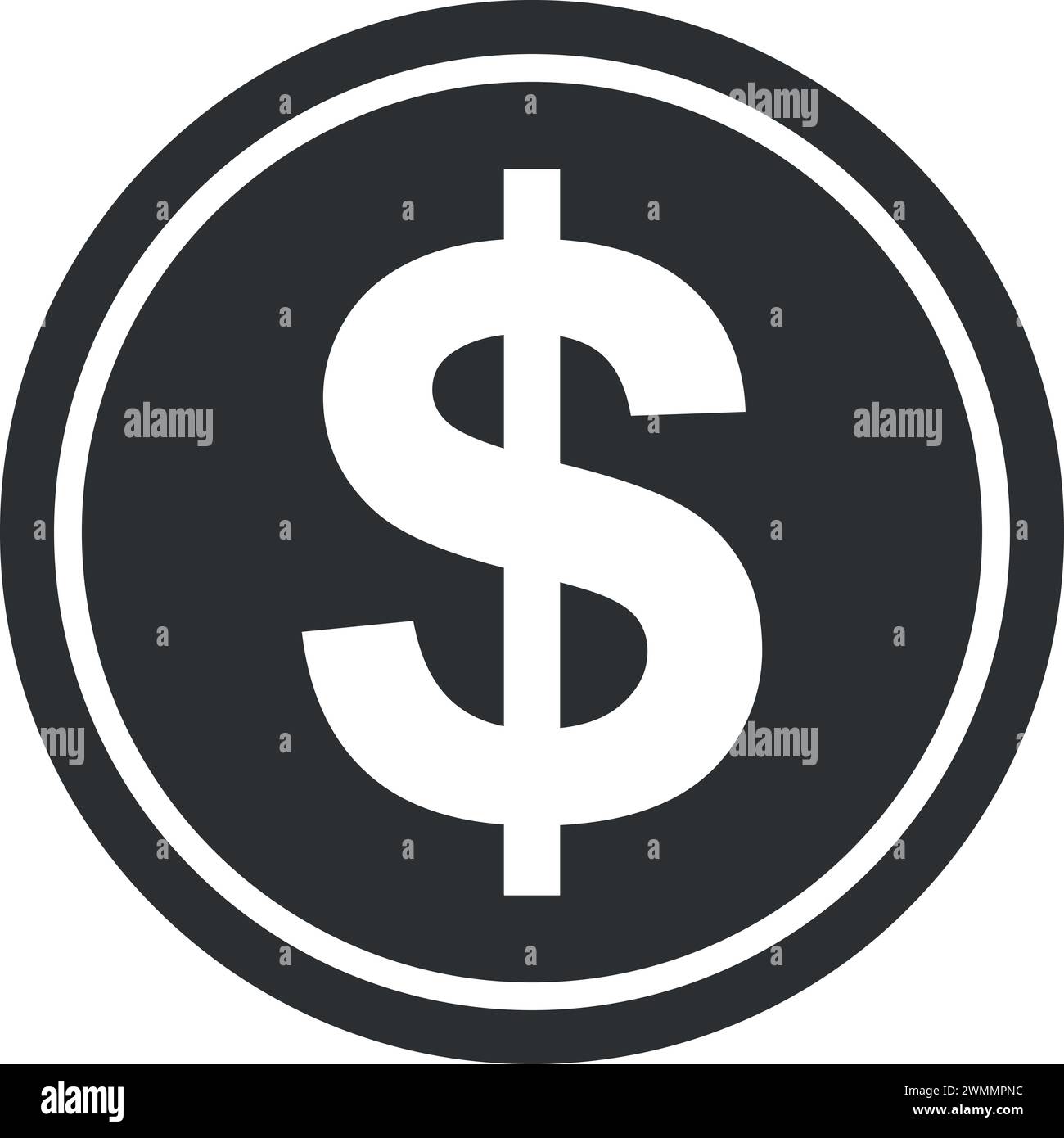 Dollar Sign Icon in Flat Style Stock Vector Image & Art - Alamy