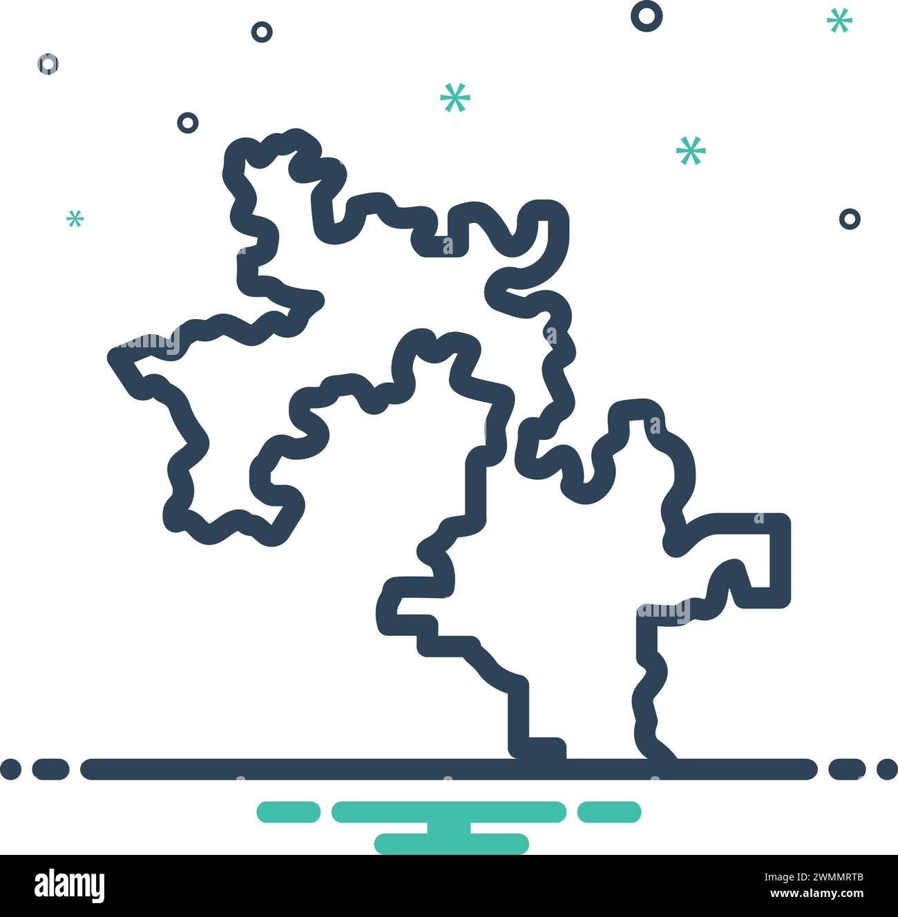 Florida counties map Cut Out Stock Images & Pictures - Alamy