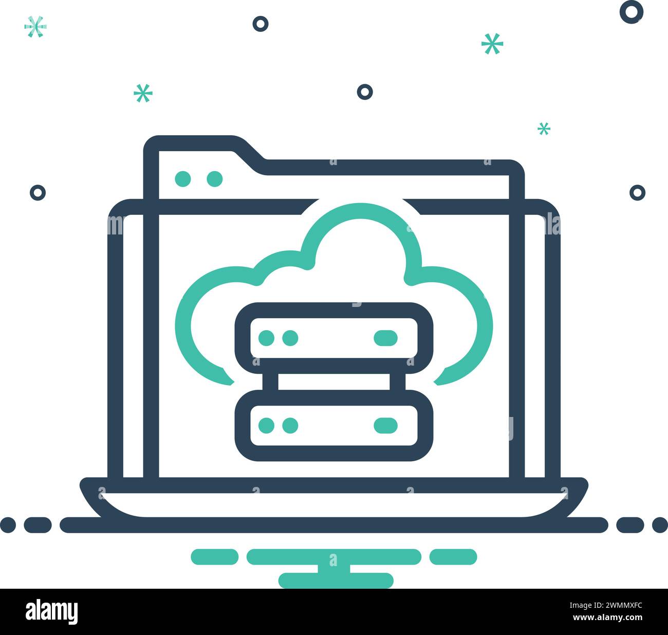 Icon for hosted,cloud Stock Vector