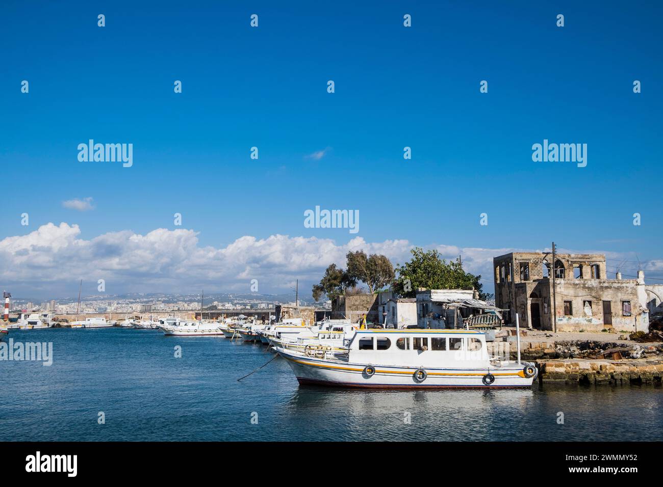 Syria,  Arwad island, seaport Stock Photo