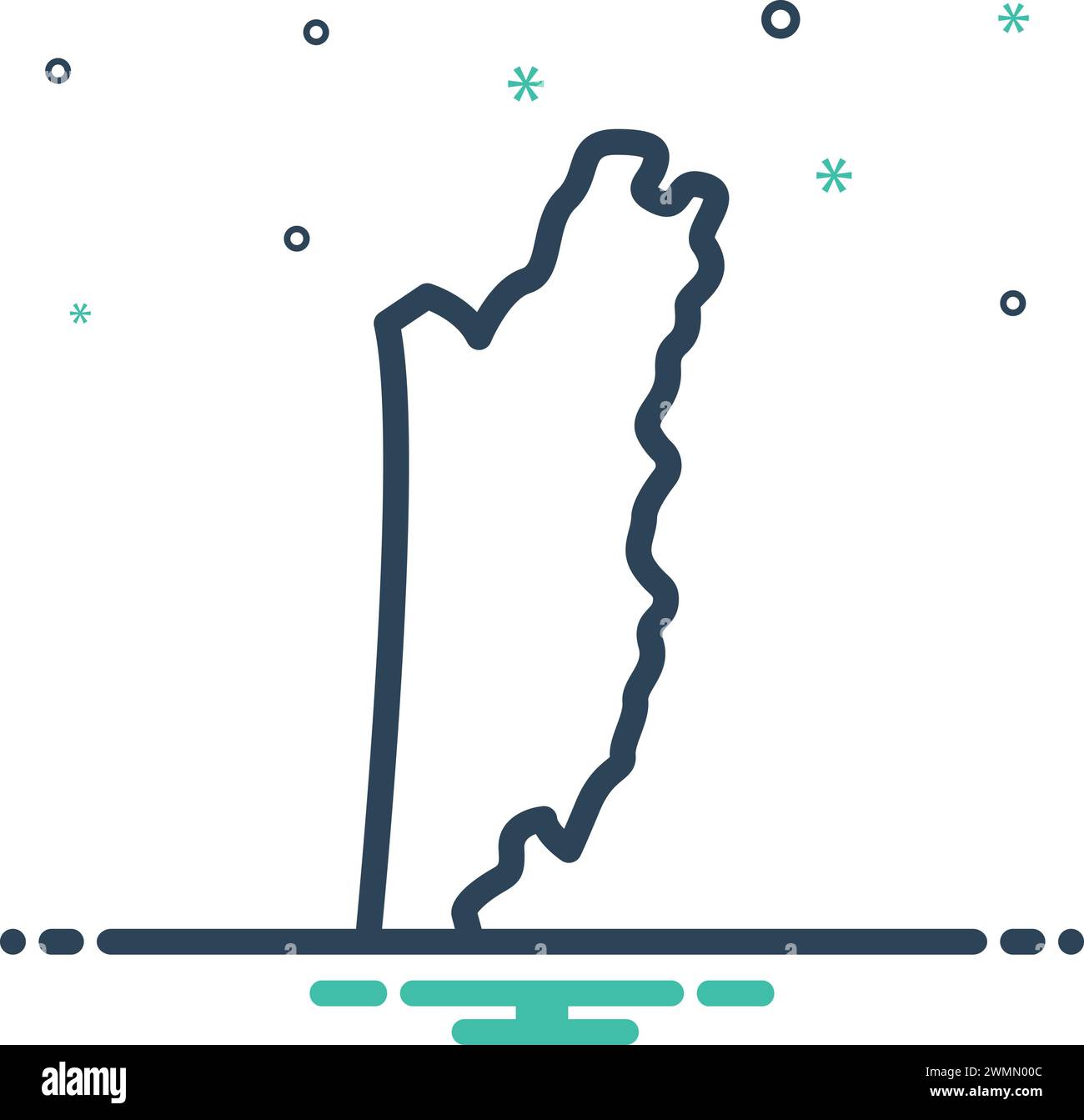 Belize silhouette map Stock Vector Images - Alamy