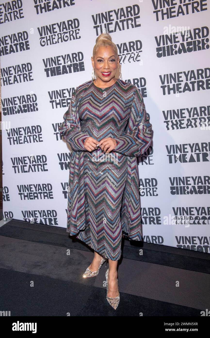 New York, United States. 26th Feb, 2024. Rolonda Watts attends the Vineyard Theatre 41st Anniversary 2024 Gala honoring actor Jesse Tyler Ferguson at The Edison Ballroom in New York City. (Photo by Ron Adar/SOPA Images/Sipa USA) Credit: Sipa USA/Alamy Live News Stock Photo