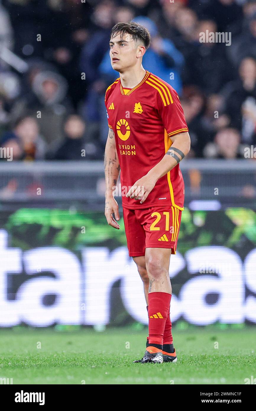 Roma’s Argentinian forward Paulo Dybala looks during the Serie A ...