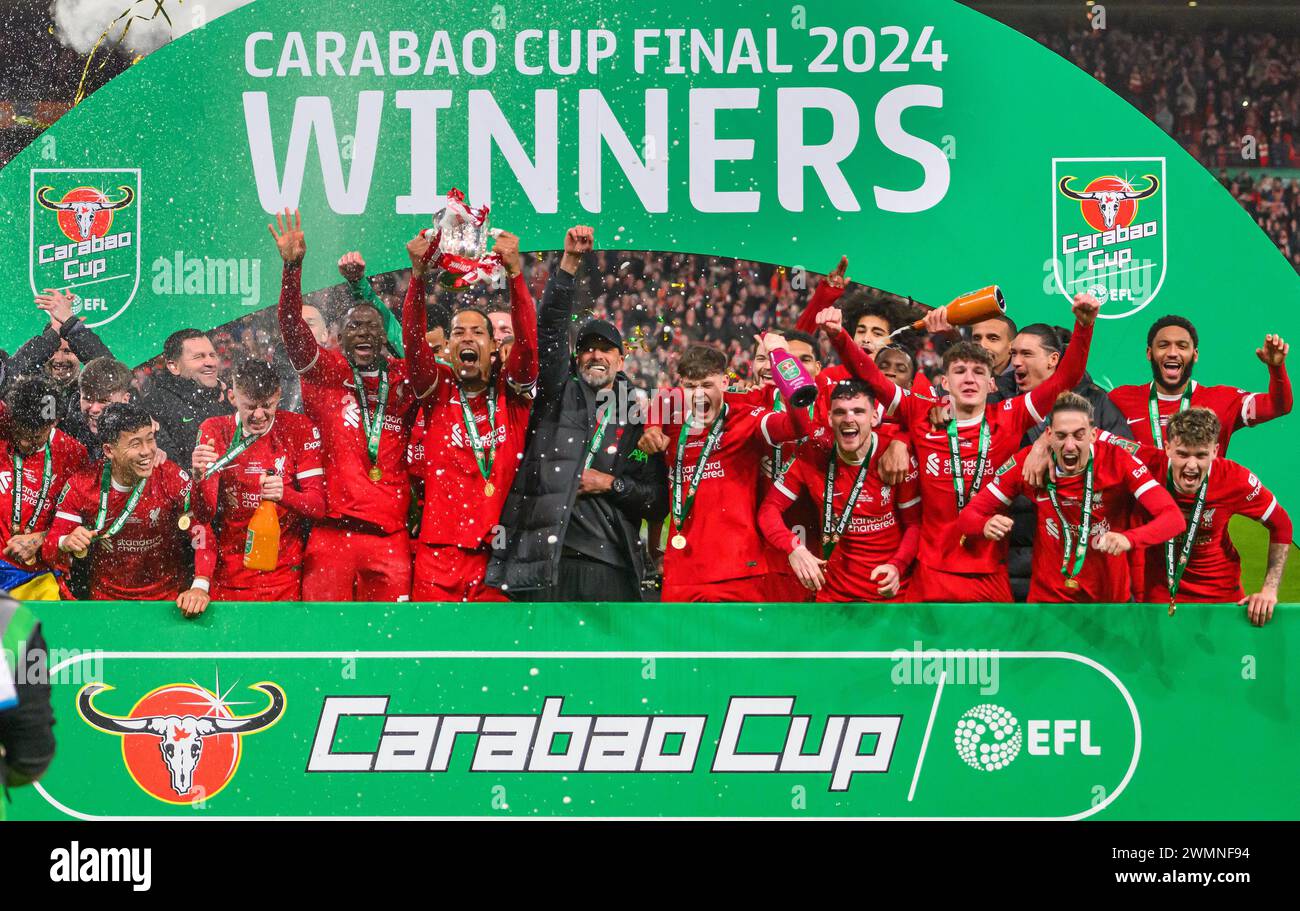 London, UK. 25th Feb, 2024. 25 Feb 2024 Chelsea v Liverpool Carabao Cup Final Wembley