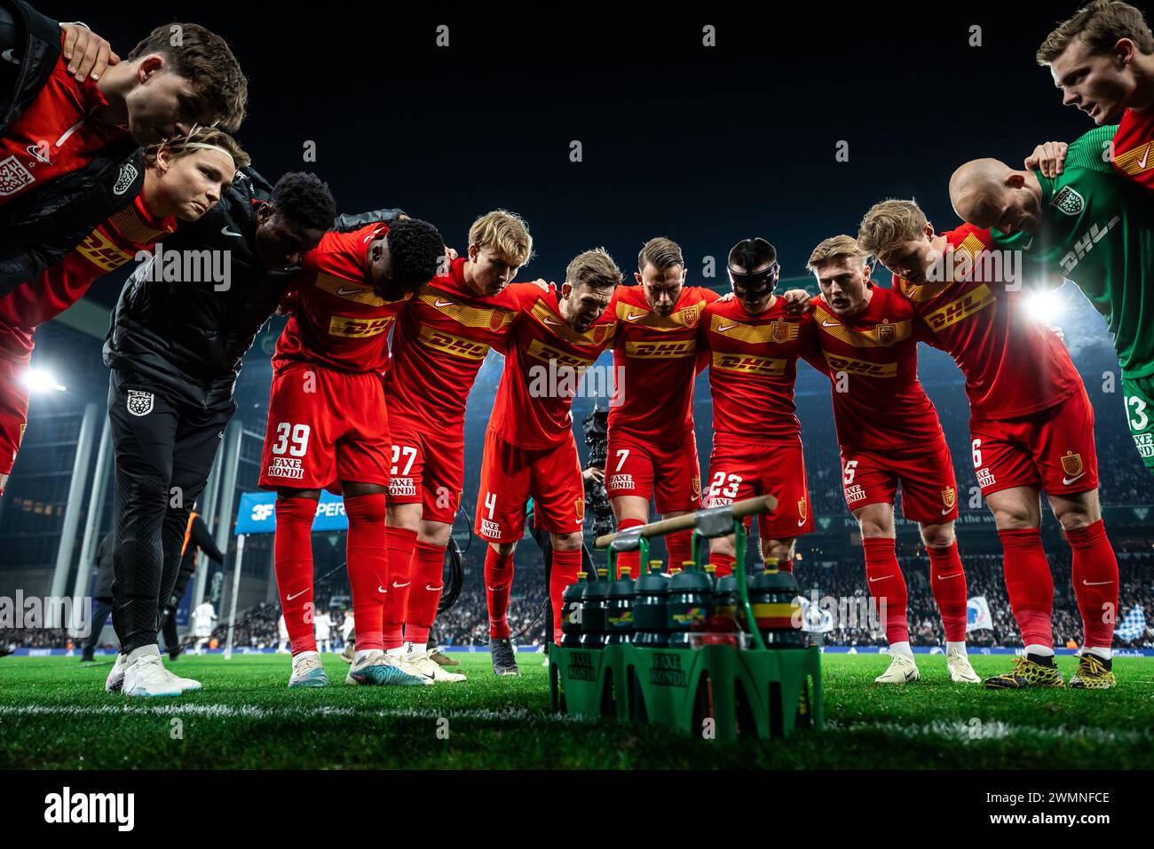 Copenhagen, Denmark. 26th Feb, 2024. The players of FC Nordsjaelland ...