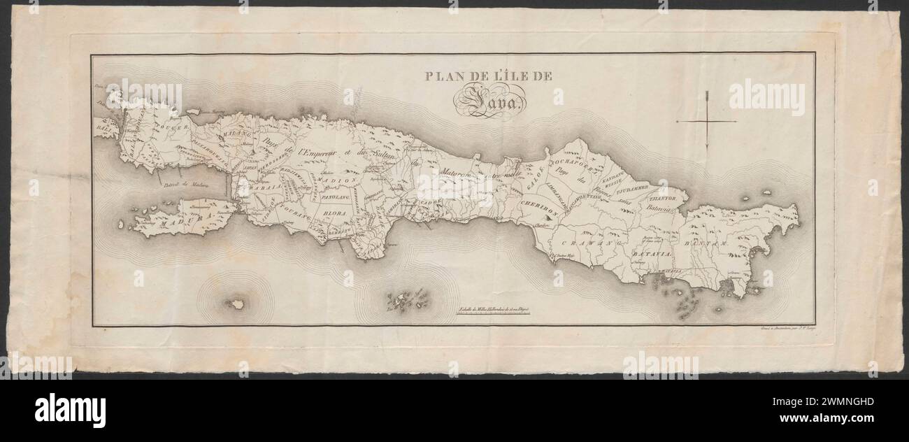 Vintage map of southeast asia or - Map Of The Island Of Java By Jf Lange 1888 2WMNGHD