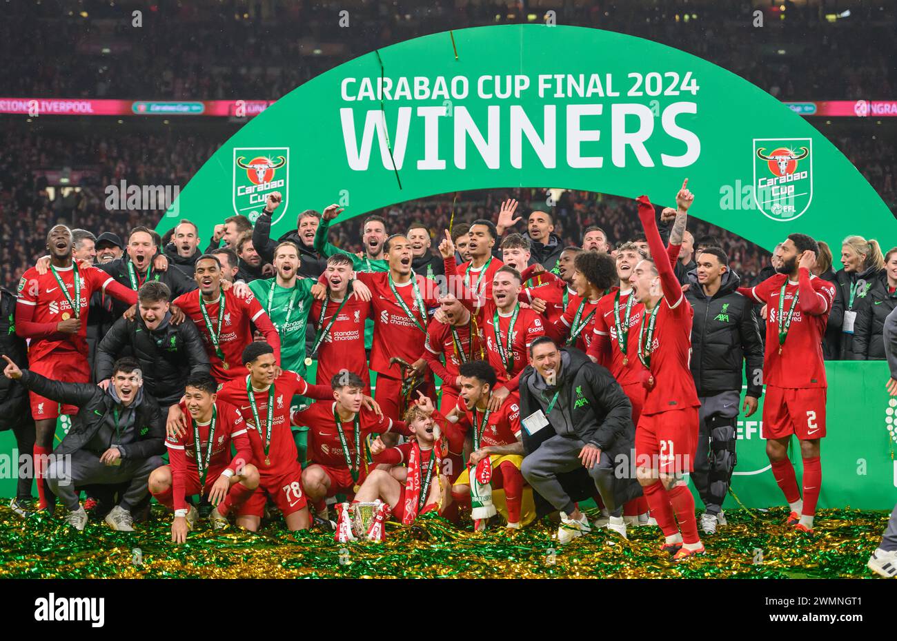 London, UK. 25th Feb, 2024 Chelsea v Liverpool Carabao Cup Final Wembley Stadium