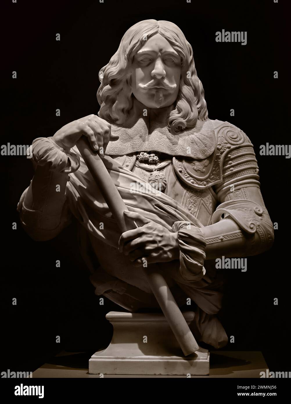 Luis de Benavides Carillo, Marquis of Caracena, Governor of the Spanish Netherlands 1635 by Artus Quellinus I Royal Museum of Fine Arts,  Antwerp, Belgium, Belgian. Stock Photo