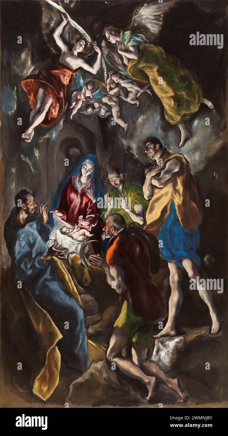 El Greco - Adoración de los pastores (1612_14) Stock Photo