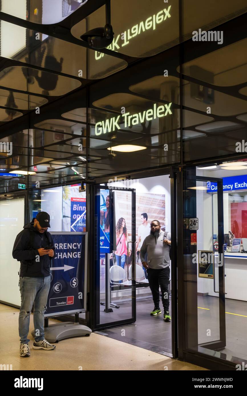 The premises of GWK Travelex currency exchange at Amsterdam Central