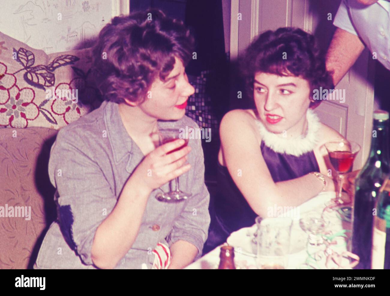 Silvester GER, 20240101, Aufnahme ca. 1950, Silvester, Party , *** New Years Eve GER, 20240101, recording ca 1950, New Years Eve, party , Stock Photo