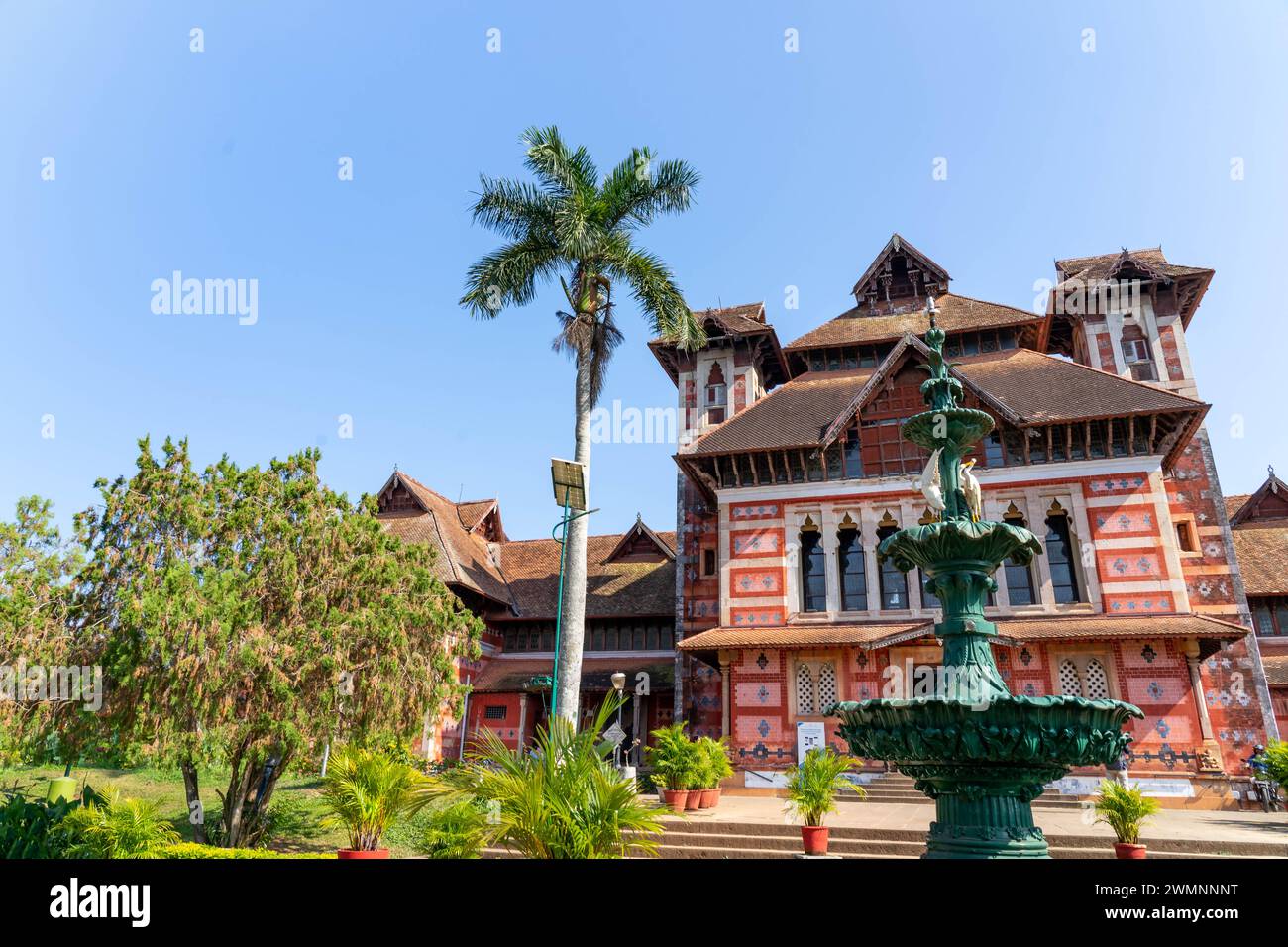Kanakakkunnu Palace is a palace located near Napier Museum in Thiruvananthapuram District of Kerala State of India. It is famous for hosting cultural. Stock Photo
