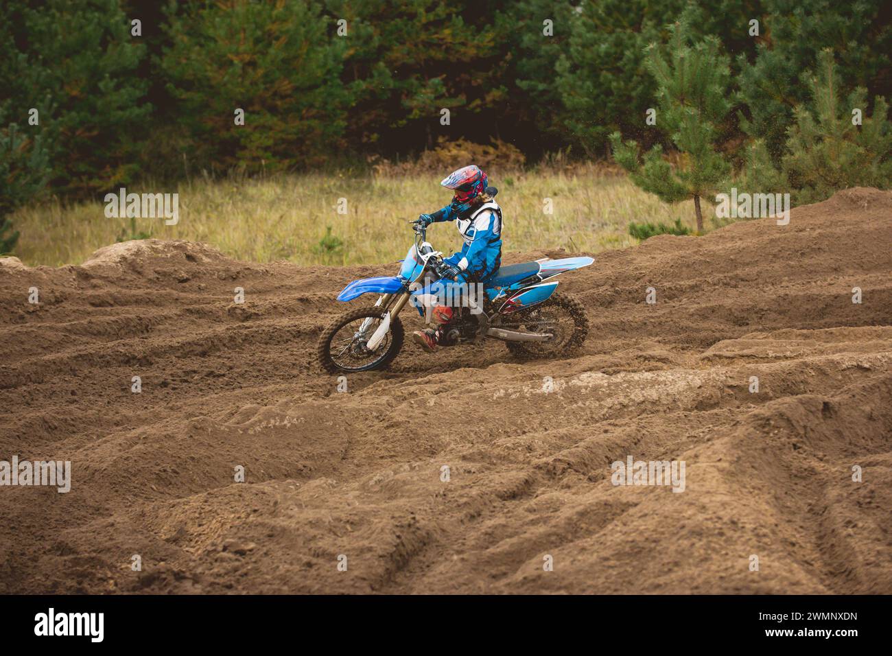 24 september 2016 - Volgsk, Russia, MX moto cross racing - the motorcycle on competitions Stock Photo