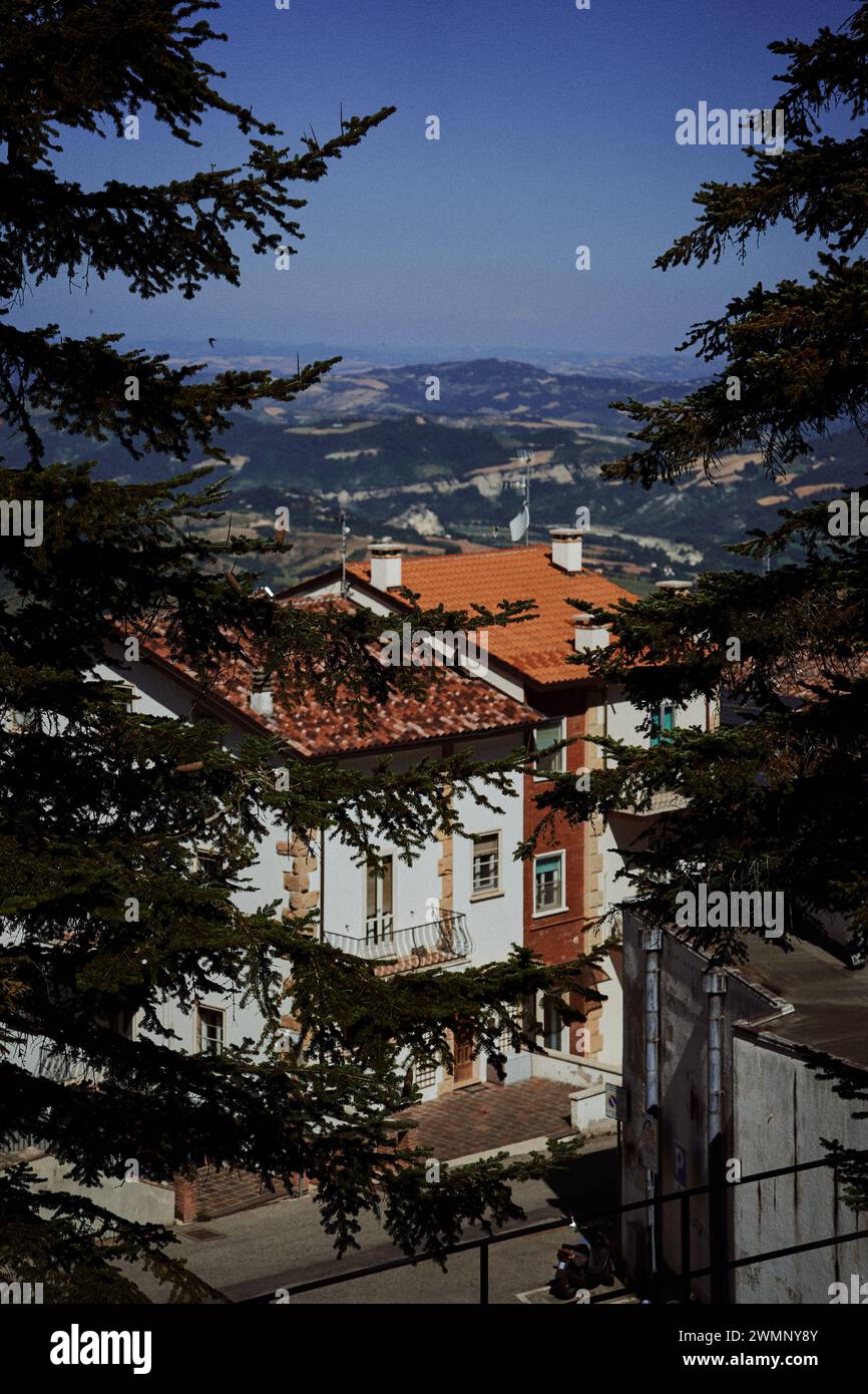 streets of San Marino are surrounded by greenery Stock Photo - Alamy