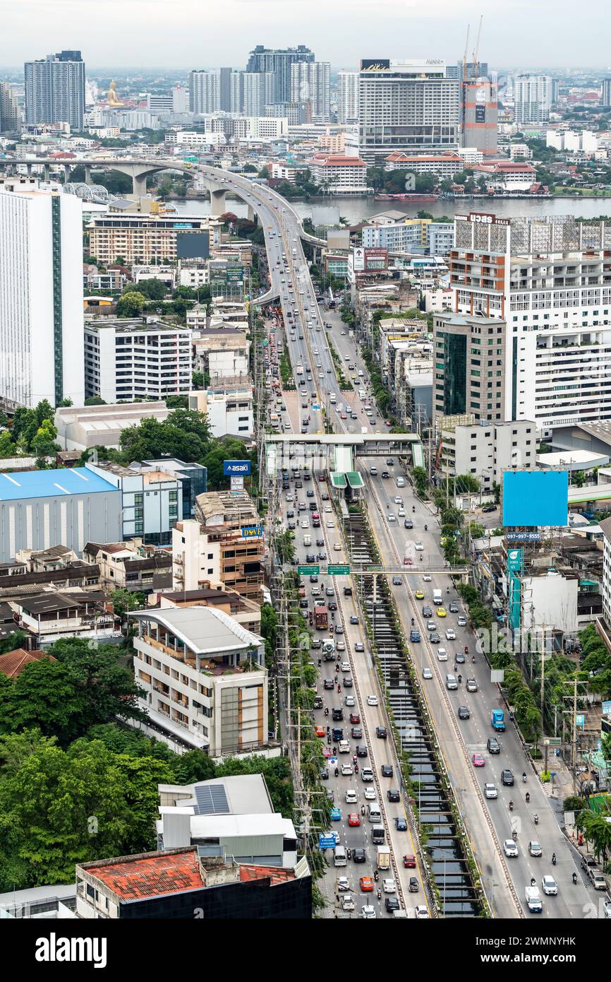 Aerial timelapse bangkok city skyline hi-res stock photography and ...