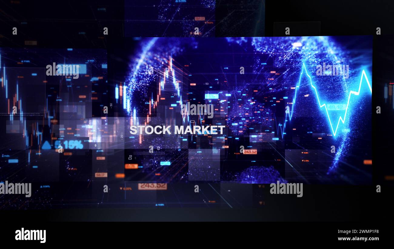 Stock Market. Digital Visualization of Stocks and Markets Stock Photo ...