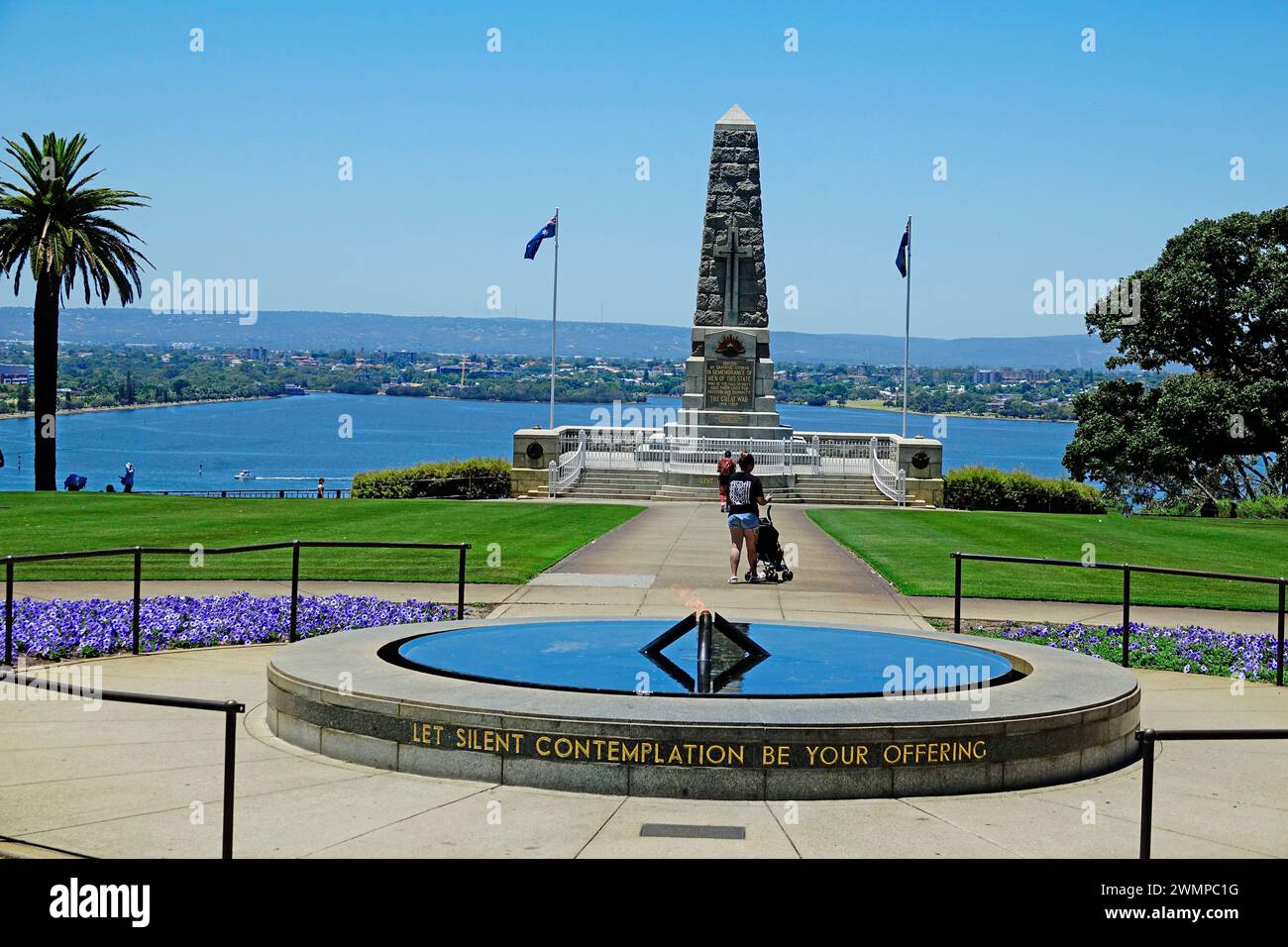 Perth Australia World War I Memorial in Kings Park Western Australia Capital Southwest Coast Swan River Stock Photo