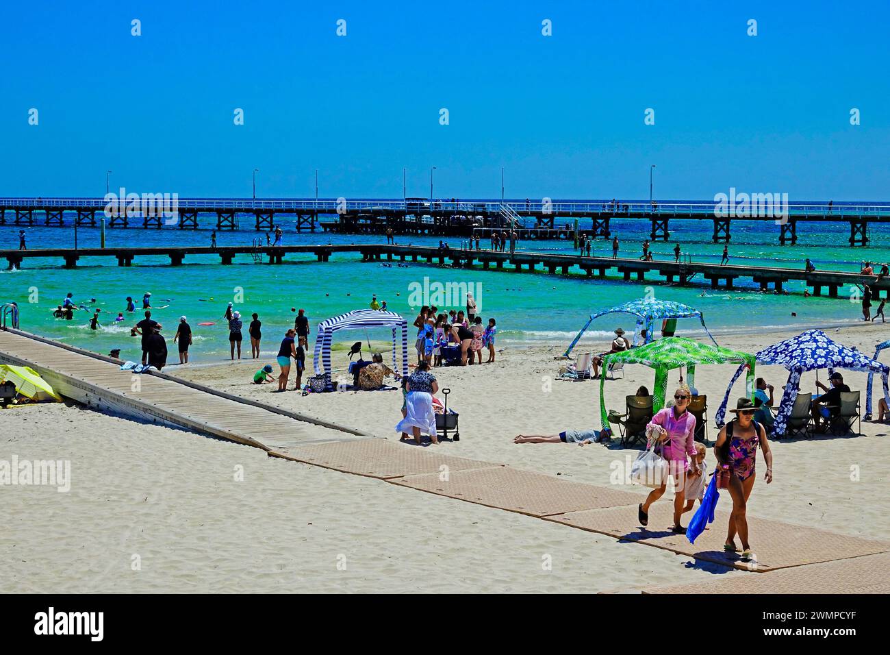 Busselton Australia Beach and Jetty Western Australia Stock Photo