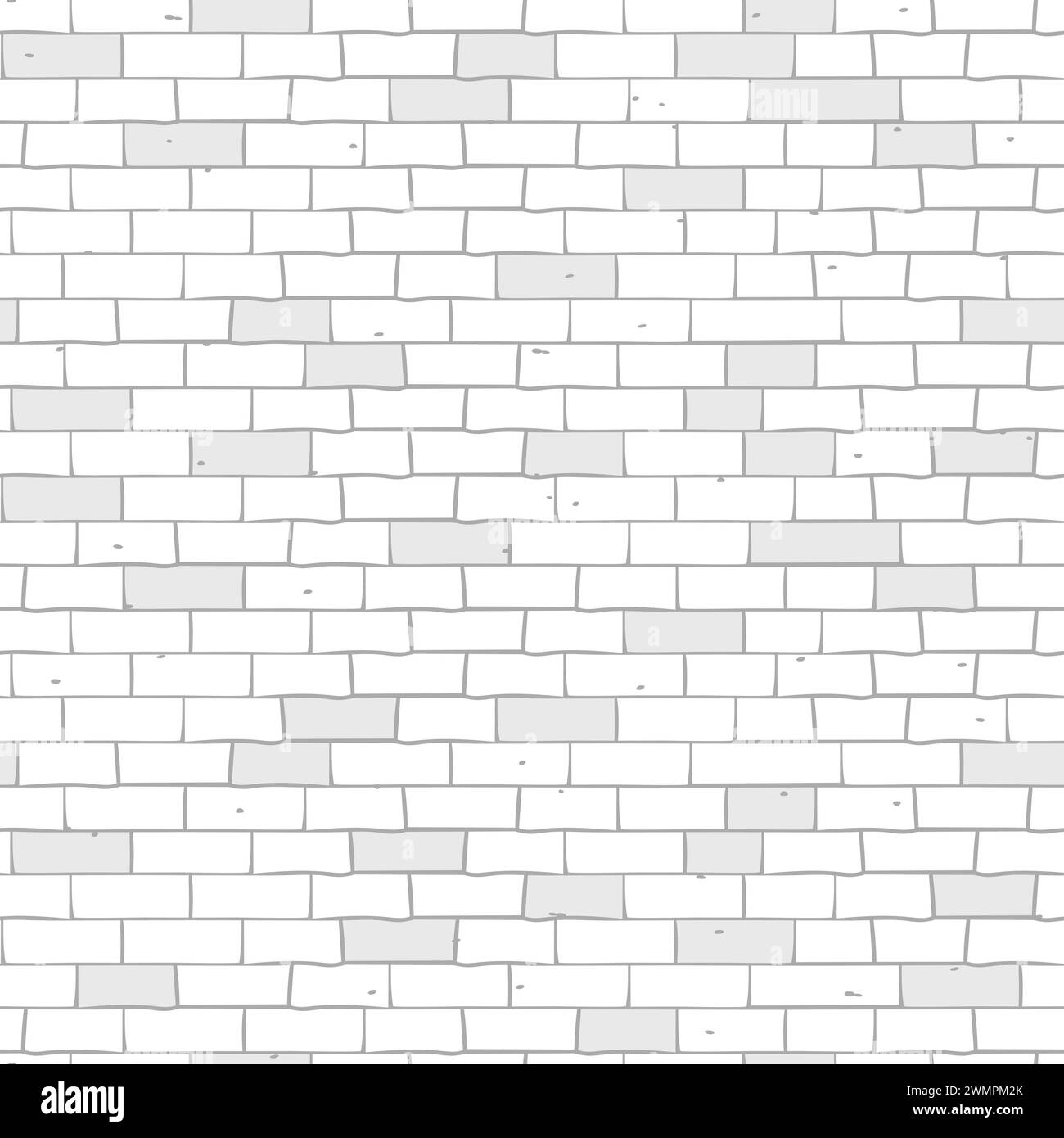 Seamless pattern white brick wall. Vector illustration in flat style ...